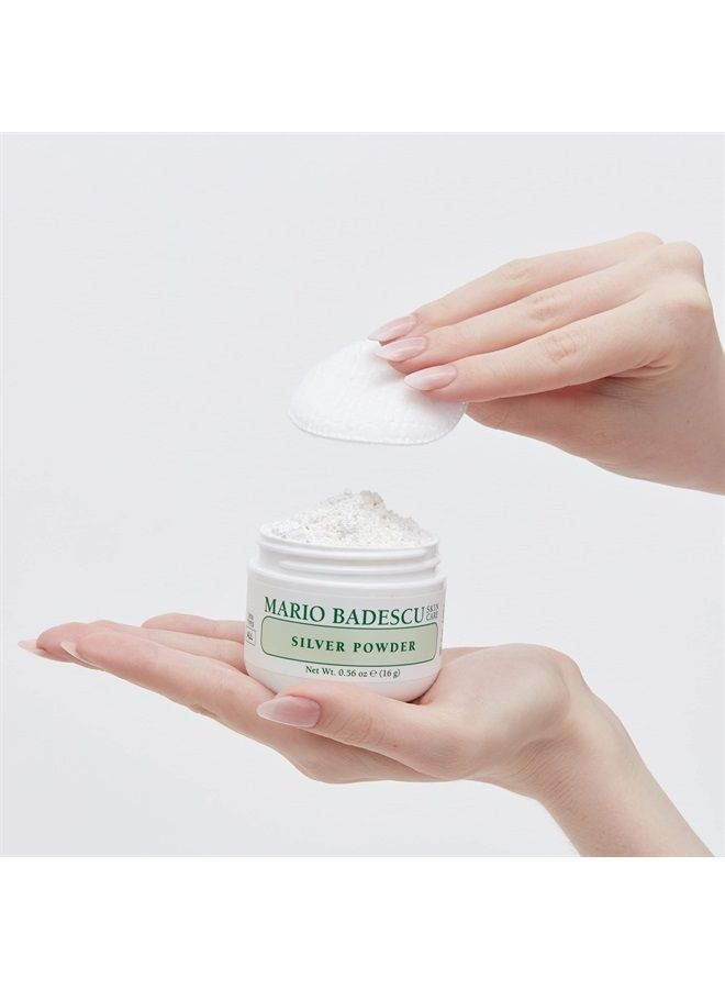MARIO BADESCU Silver Powder Pore Mask for Oily Skin, Facial Pore Cleansing Mask Formulated with Kaolin Clay & Zinc Oxide, Nose Blackhead Remover Mask, 0.56 Ounce - Image 4