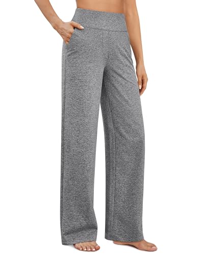G4Free Wide Leg Woman Yoga Dress Pants for Women Straight Leg Sweatpants Stretch Bootcut Trouser Pants Work Slacks with PocketsHeather GreyXXSRegular - Image 1