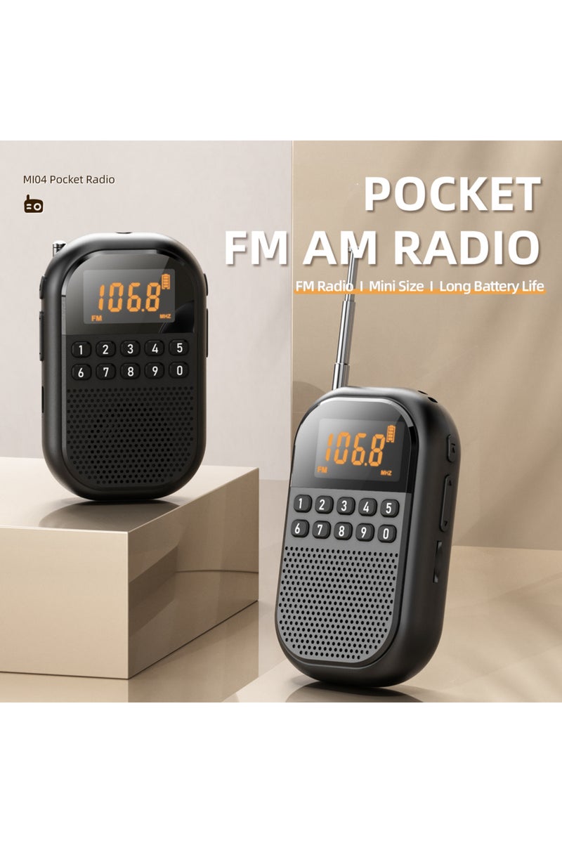 erorex Red [Mini Radio Pro] USB/SD Dual Card Decoding | HD Radio Sound Quality | Portable Outdoor Audio | O - Image 1