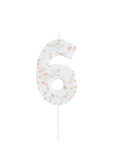 Hootyballoo Jumbo Number '6' Sprinkle Candle 