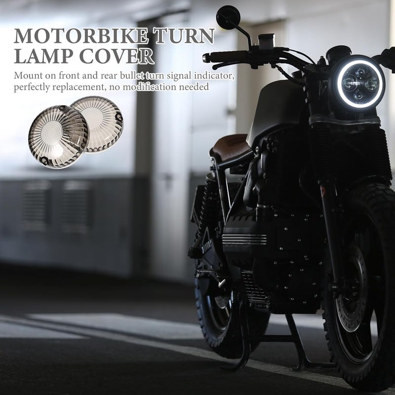 Compact design Motorcycle Turn Signal Lens Covers 2pcs Smoke Tint Signal Light Shield Compatible with V-Star 650 Cruiser Motorbike Light Accessories Wide range expanded design - Image 4