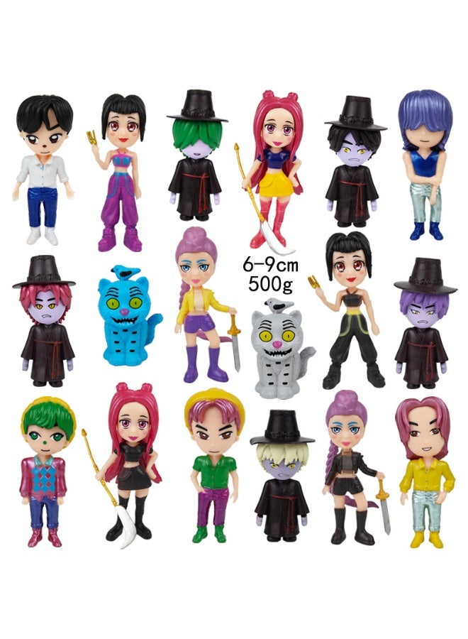 Y&D 18 Pcs kpop hunters Action Figure Toys For Fans  Series Figures Model Birthday Cake Toppers