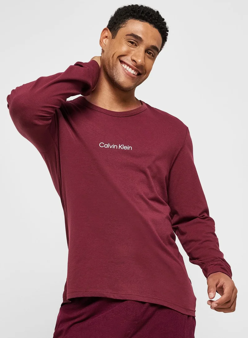 CALVIN KLEIN Logo Crew Neck T-Shirt And Jogger Set