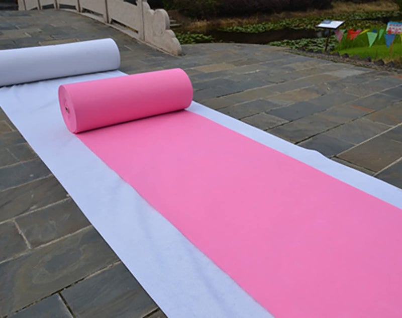 HUAHOO Pink Aisle Runners Wedding Carpet Rugs for Step and Repeat Display, Ceremony Parties and Events Indoor or Outdoor Decoration 2ft Wide x 15 ft Long - Image 5