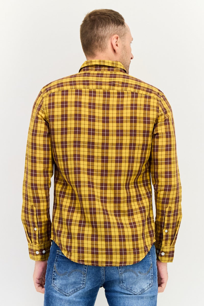 Levi's قميص رجالي كاجوال بأكمام طويلة ومقاس ضيق، مزخرف بمربعات، متعدد الألوان - Image 3