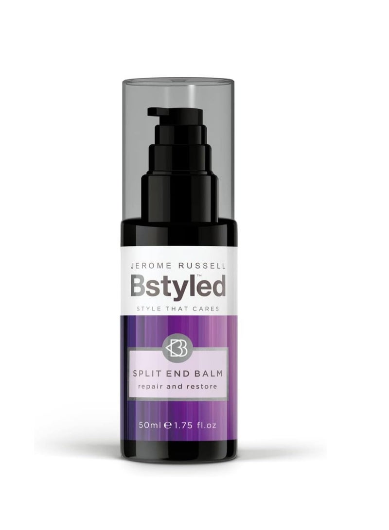 Jerome Russell BStyled Split End Balm Nourishing and Strengthening Conditioner Balm to Reduce Split Ends Heat Protection Spray for Hair with Pomegranate and Turmeric Vegan Hair Care 50ml - Image 1