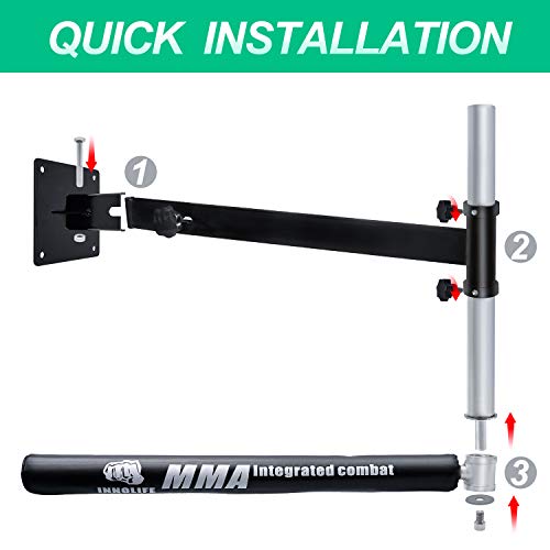 INNOLIFE Boxing bar Punching Speed Trainer Light Weight Spinning Bar Wall Mount Easy Set up - Image 4