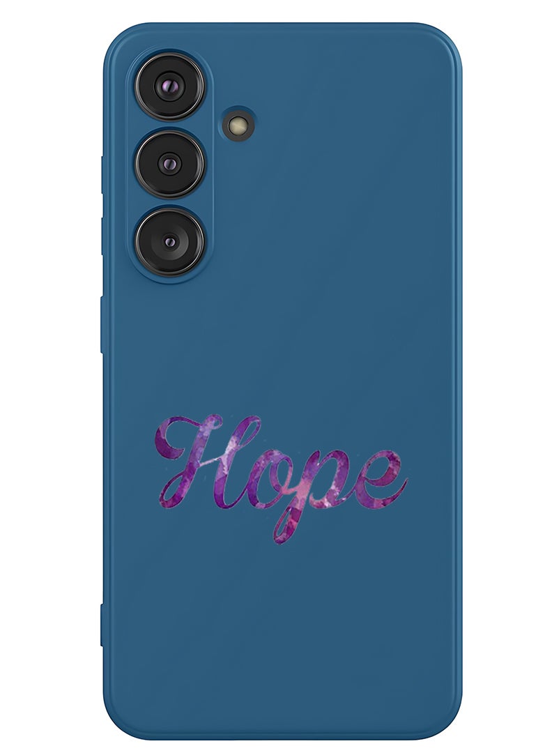 Theodor Protective Slim Fit Case Liquid Silicone Cover with Full Body Protection Anti-Scratch Shockproof Case For Samsung Galaxy S25 Plus (Blue) - Hope - Image 1