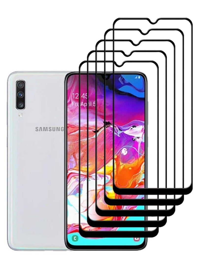 ACLIX 5 Pieces Antistatic ESD Dustproof Premium Quality High Definition Tempered Glass Screen Protector Designed For Samsung Galaxy A70 - Image 1