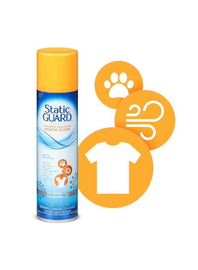 Static GUARD Fabric Spray, Original Scent, 5.5 Ounce Can - Image 2