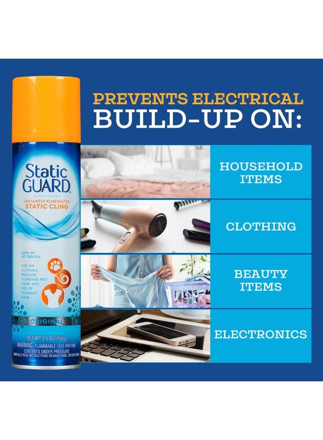 Static GUARD Fabric Spray, Original Scent, 5.5 Ounce Can - Image 4