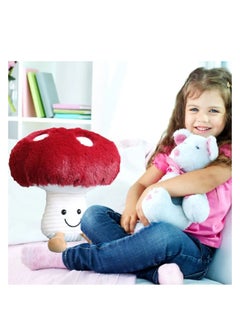 Y&D Cute Mushroom Plush Pillow, Kawaii Smile Doll, Plushie Stuffed Animals Toys Doll Gifts for Kids, Red 7.9 inches  - Image 3
