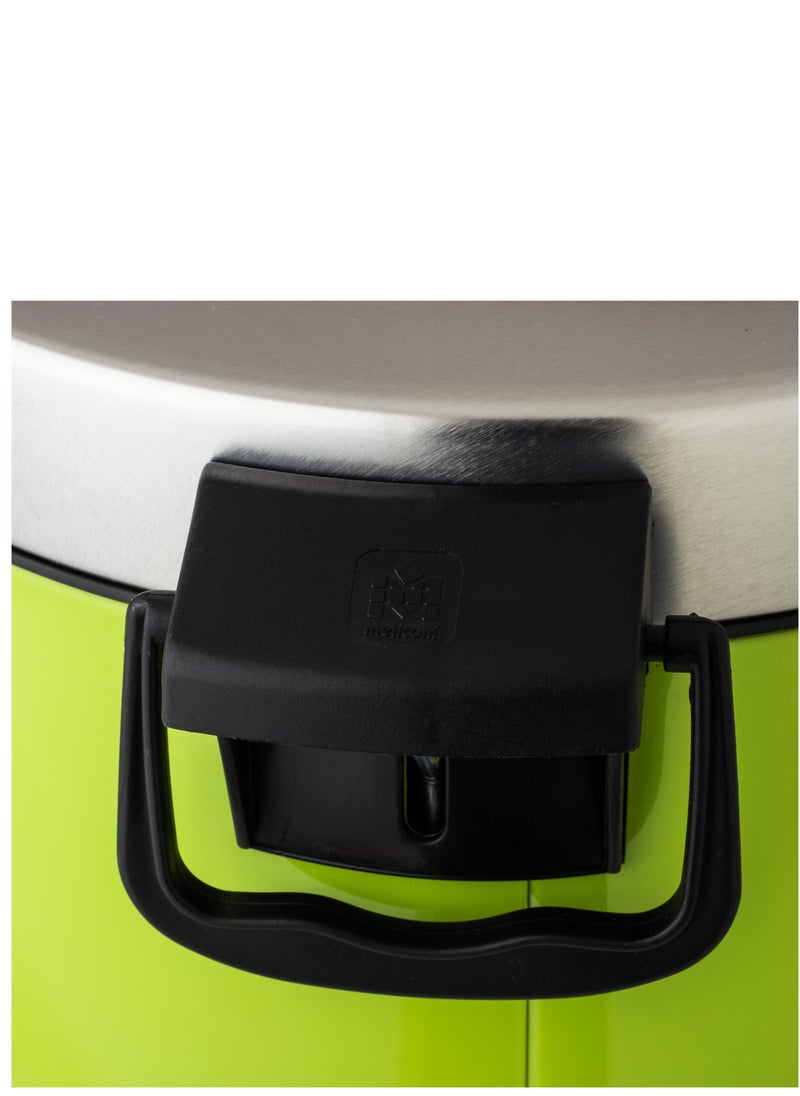 Meliconi Set of 2 Italian Steel Trash Cans Large 14 Liters + Small 6 Liters  - Image 2