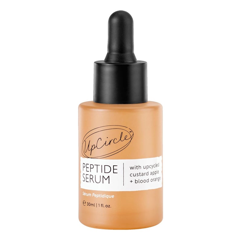 UpCircle Peptide Serum – Improves Skin Elasticity + Boosts Collagen – Custard Apple, Rich In Vitamin C + Blood Orange Brightens Skin - Vegan + Cruelty-Free