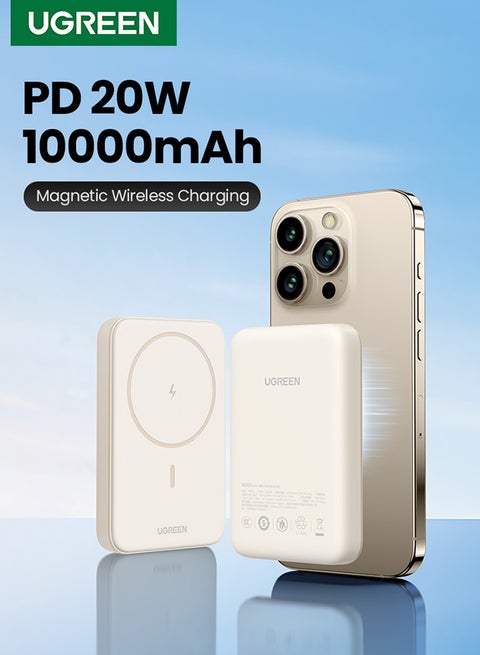 10000mAh Wireless Power Bank Magnetic MagSafe Wireless Portable Charger Fast Charging Charger PD 20W Wired Charging iPhone MagSafe Charger Battery Pack For iPhone 16 Series Apple Watch S10 Airpods4