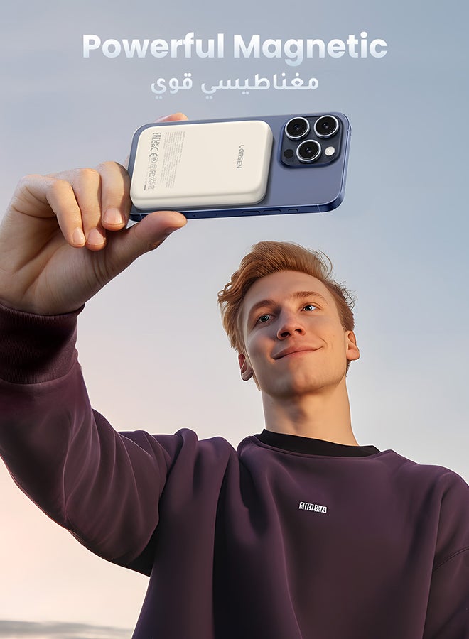 Ugreen 10000mAh Wireless Power Bank Magnetic MagSafe Wireless Portable Charger Fast Charging Charger PD 20W Wired Charging iPhone MagSafe Charger Battery Pack For iPhone 16 Series Apple Watch S10 Airpods4 - Image 3