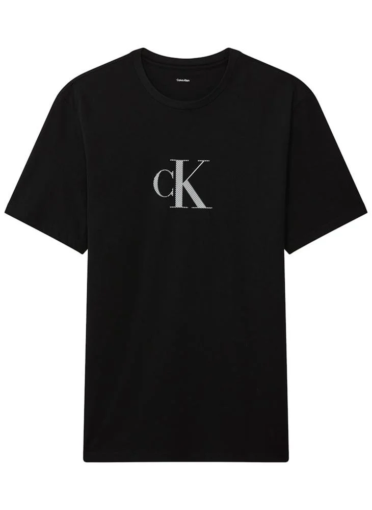CALVIN KLEIN  Distressed Monogram Logo T-Shirt for Men | Best Price UAE