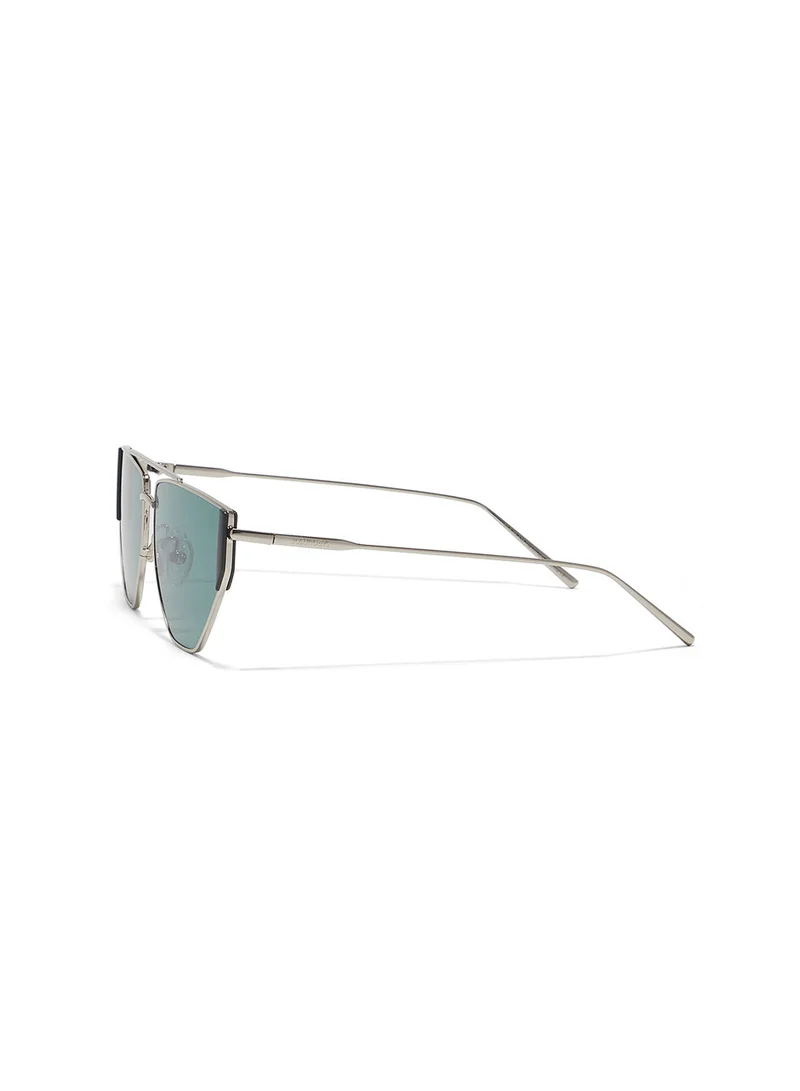 30Sundays Gardena,Unisex Sunglasses, Aviator Sunglasses, UV Protection: UV400 (Silver,Green)