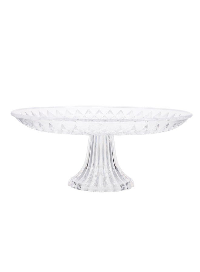 HAKIDZEL 1Pc crystal fruit plate set kitchen taster bowls cupcake dessert serving stand Footed Stand Plate cake display holder Food Display Stand storage bread baby display items Acrylic - Image 1