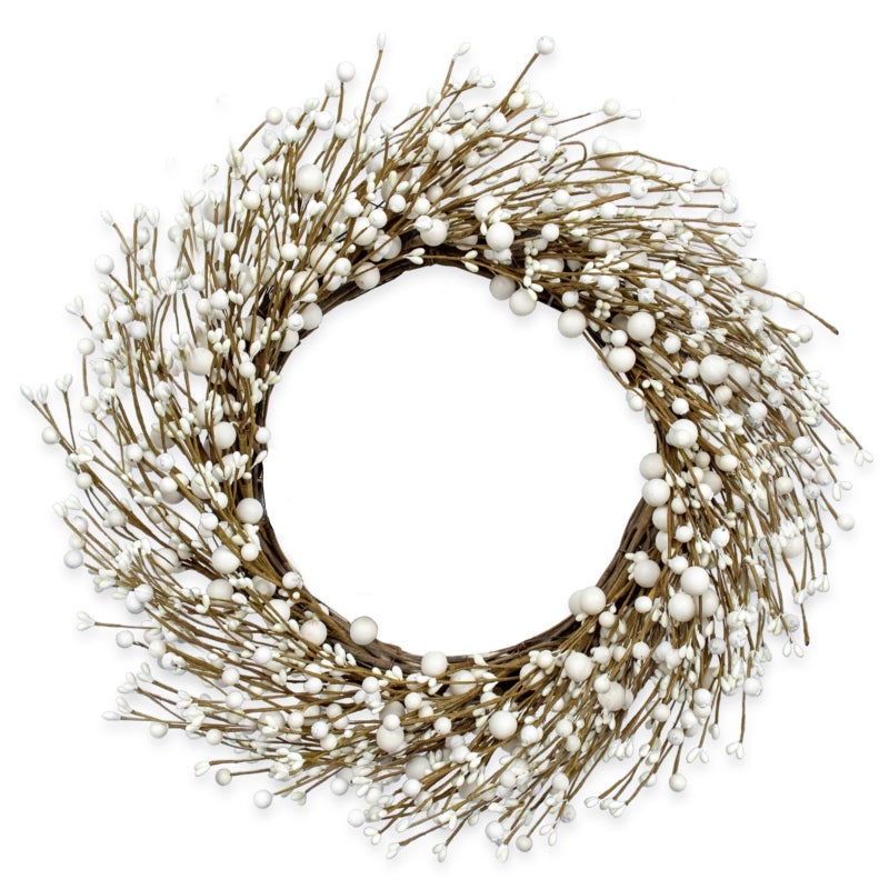 Yawwind 20 Inches Winter Wreaths for Front Door, Christmas Decoration - Image 1
