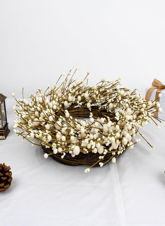 Yawwind 20 Inches Winter Wreaths for Front Door, Christmas Decoration - Image 3