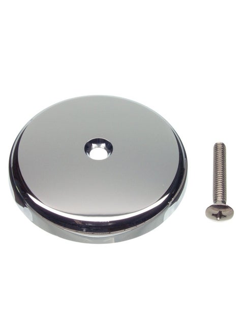 Single Tub Drain Overflow Plate One Hole Screw Included Chrome 89052