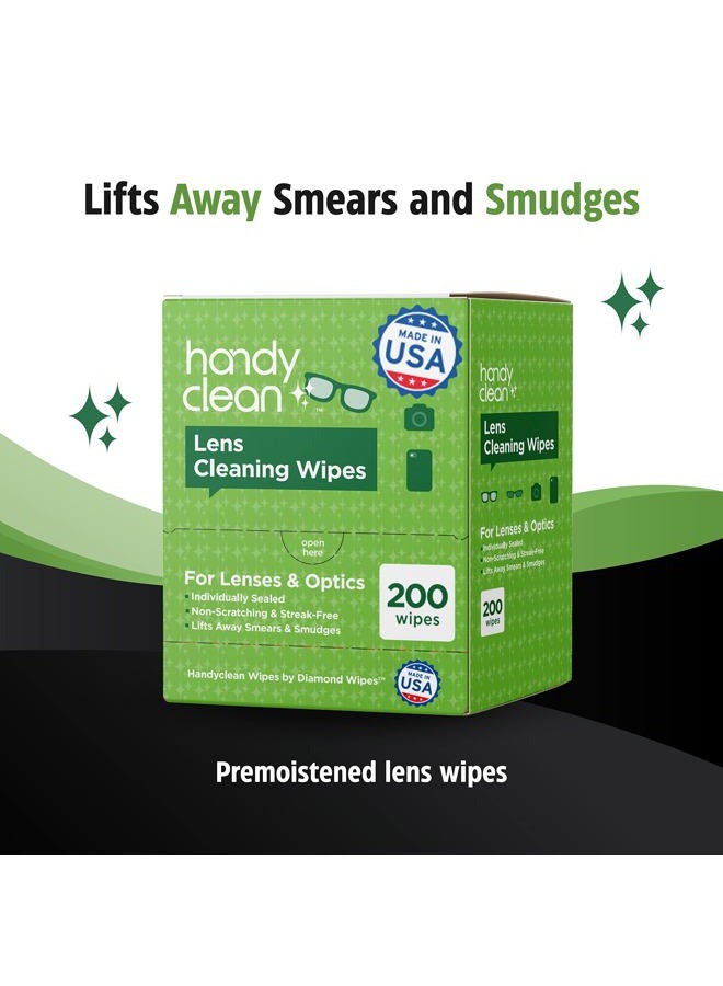 Diamond Wipes Premoistened Lens and Glass Cleaning Wipes: Portable Travel Cleaner for Glasses, Camera, Cell Phone, Smartphone, and Tablet - Quick Drying, Streak Free, Disposable - Individually Wrapped - 100 Pack - Image 2