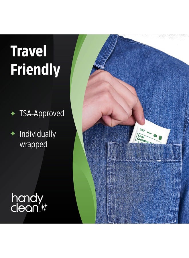 Diamond Wipes Premoistened Lens and Glass Cleaning Wipes: Portable Travel Cleaner for Glasses, Camera, Cell Phone, Smartphone, and Tablet - Quick Drying, Streak Free, Disposable - Individually Wrapped - 100 Pack - Image 5