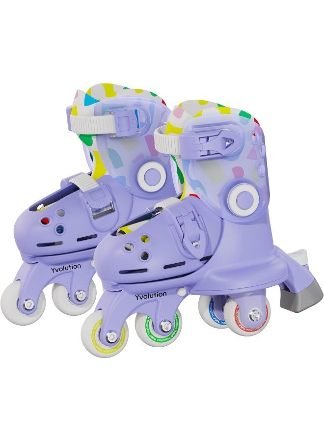 Yvolution Twista Inline Learner Skates (12-3J, Purple) - Image 1