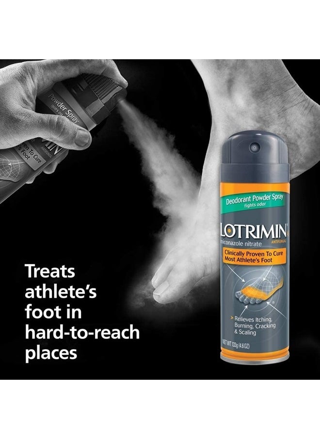 Lotrimin Athlete's Foot Deodorant Antifungal Powder Spray, Miconazole Nitrate 2%, Clinically Proven Effective Antifungal Treatment of Most AF, Jock Itch & Ringworm, 4.6 Ounce (Pack of 3)  - Image 3