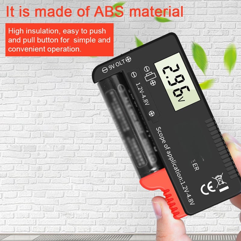 168 PRO Digital Display Universal Battery Tester Portable Battery Capacity Indicator Practical Battery Level Checker Voltage Meter Electric Quantity Monitor Detector for 9V 1.2V-4.8V Battery - Image 4