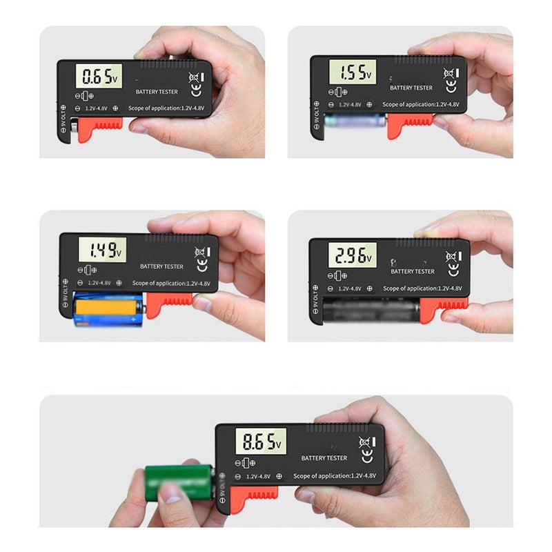 168 PRO Digital Display Universal Battery Tester Portable Battery Capacity Indicator Practical Battery Level Checker Voltage Meter Electric Quantity Monitor Detector for 9V 1.2V-4.8V Battery - Image 5