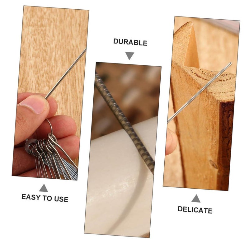 10Pcs Guitar Nut File Set with Sandpaper for Ukulele Electric Acoustic Guitar Repair Tools - Image 3
