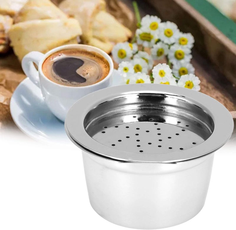 Reusable Coffee Capsule Filter Cup, Stainless Steel Refillable Coffee Capsule with Spoon and Brush, Compatible with K fee Coffee Machines, Durable 304 Stainless Steel for - Image 5