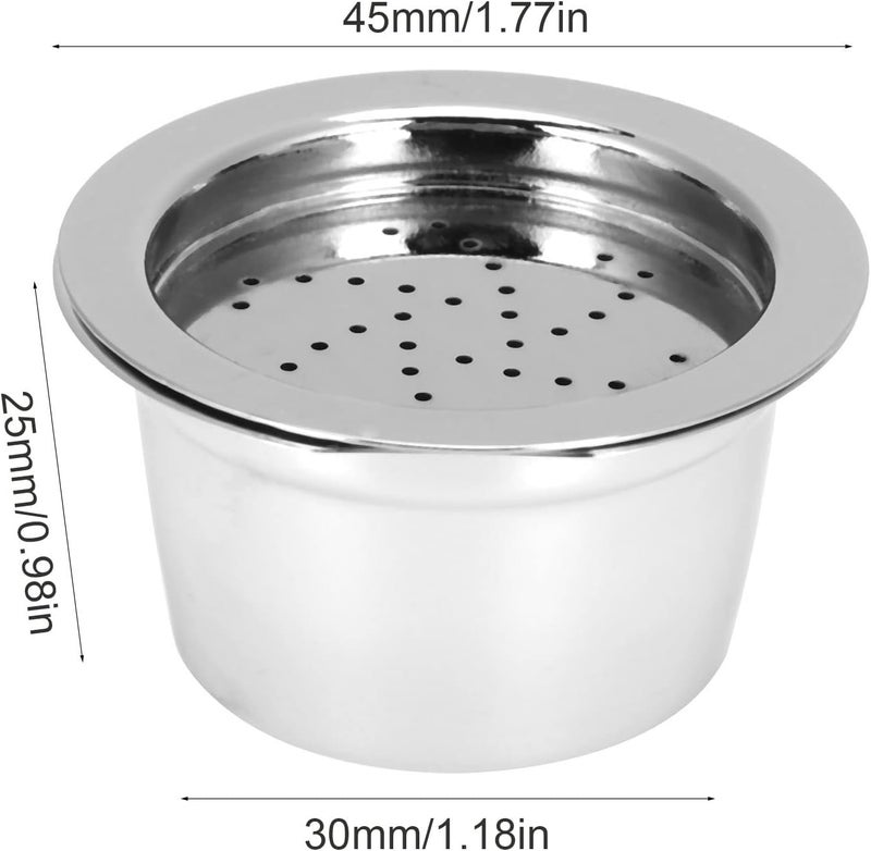 Reusable Coffee Capsule Filter Cup, Stainless Steel Refillable Coffee Capsule with Spoon and Brush, Compatible with K fee Coffee Machines, Durable 304 Stainless Steel for - Image 3