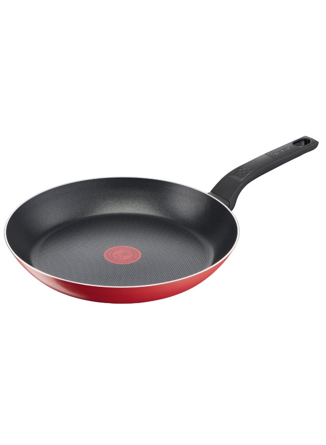 تيفال TEFAL مقلاة 28 سم | تنظيف سهل | ألومنيوم | طلاء غير لاصق | مؤشر حرارة Thermo Signal | قاعدة توزيع الحرارة | أواني طهي آمنة وصحية | صنع في فرنسا | أحمر | ضمان لمدة سنتين | B5720653 - Image 1