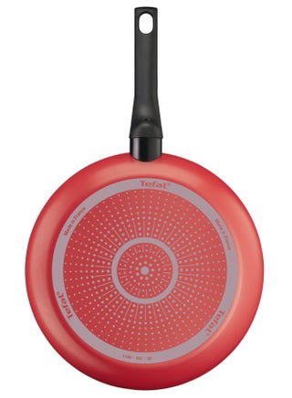 TEFAL مقلاة 28 سم | تنظيف سهل | ألومنيوم | طلاء غير لاصق | مؤشر حرارة Thermo Signal | قاعدة توزيع الحرارة | أواني طهي آمنة وصحية | صنع في فرنسا | أحمر | ضمان لمدة سنتين | B5720653 - view 3