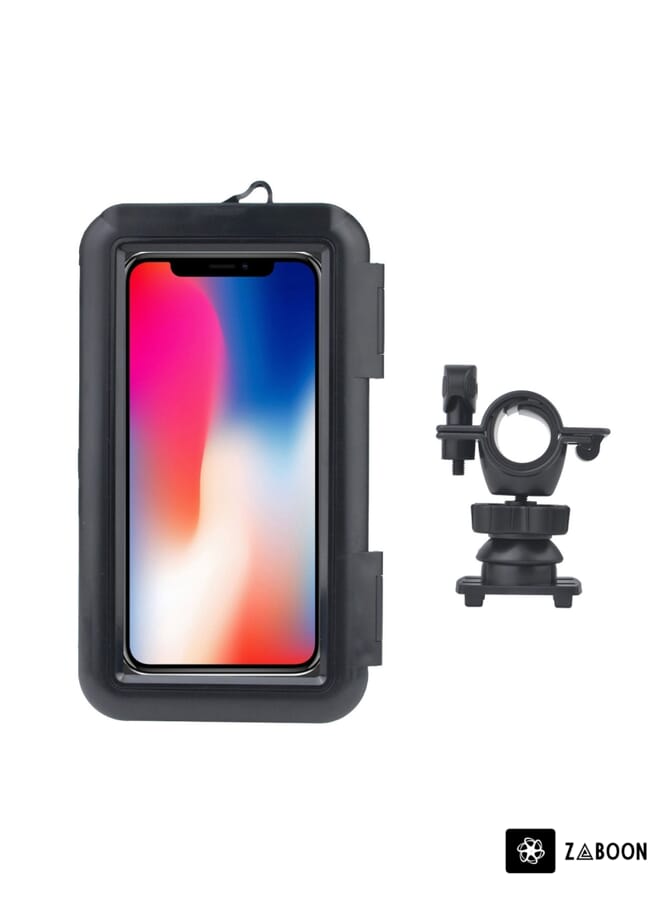 Zaboon Bicycle Waterproof Phone Holder, Style: PFS-BK - Image 4