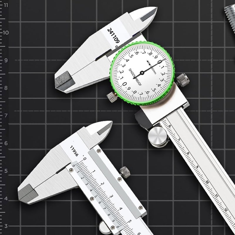 فرجار الفولاذ الكربوني 0-150 مم أداة قياس مترية عالية الدقة مضادة للصدمات - Image 5