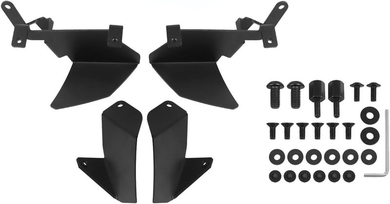 CHIFUN Motorcycle Spoiler Downforce Winglets Fairing for Suzuki GSX-8S 2023-2024 - Black ABS Plastic - Image 4
