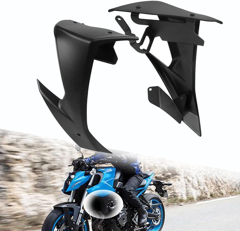 CHIFUN Motorcycle Spoiler Downforce Winglets Fairing for Suzuki GSX-8S 2023-2024 - Black ABS Plastic - Image 1