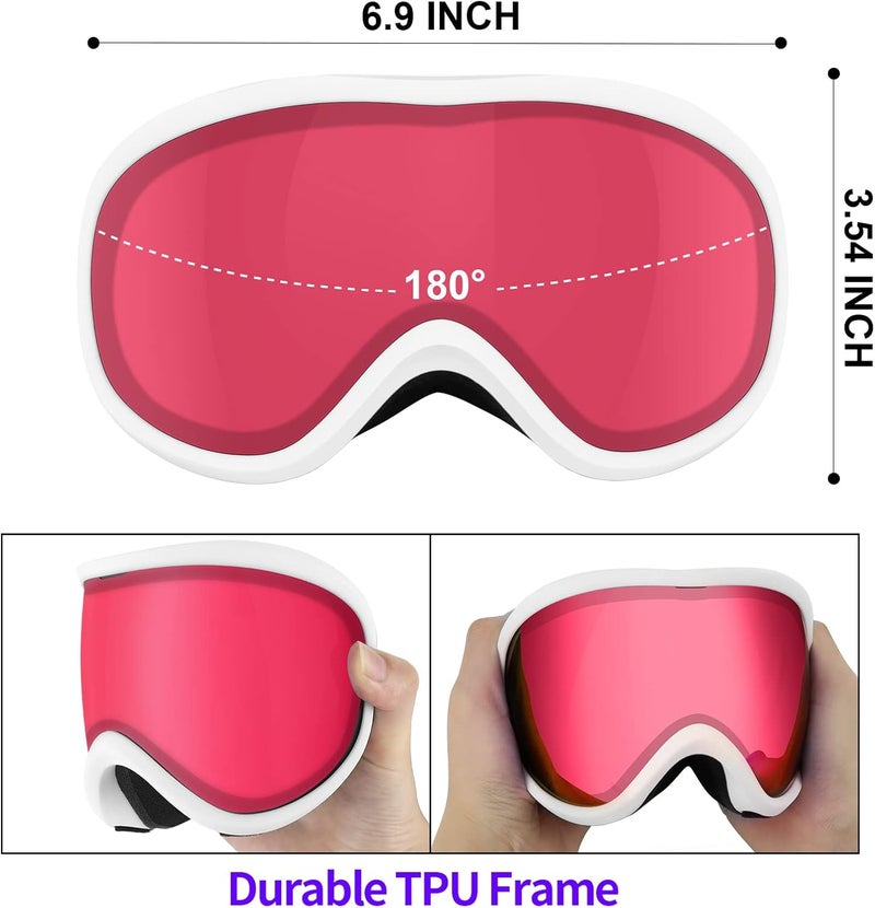Supertrip Snow Ski Goggles Anti-Fog 100% UV Protection Snowboard Skiing Goggles - Image 3