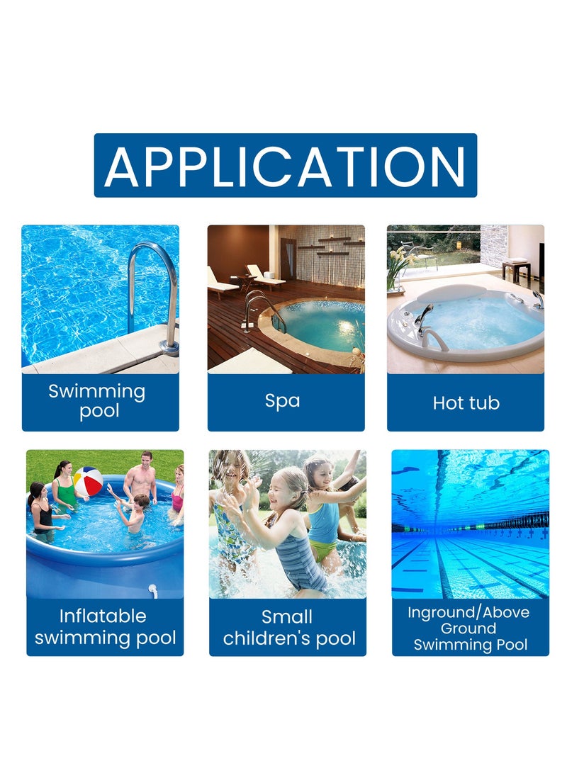 هوزونكس 80G أقراص الكلور متعددة الوظائف ، قرص فوارة لحمام السباحة ، لتطهير حمام السباحة (1 زجاجة قرص) - Image 3