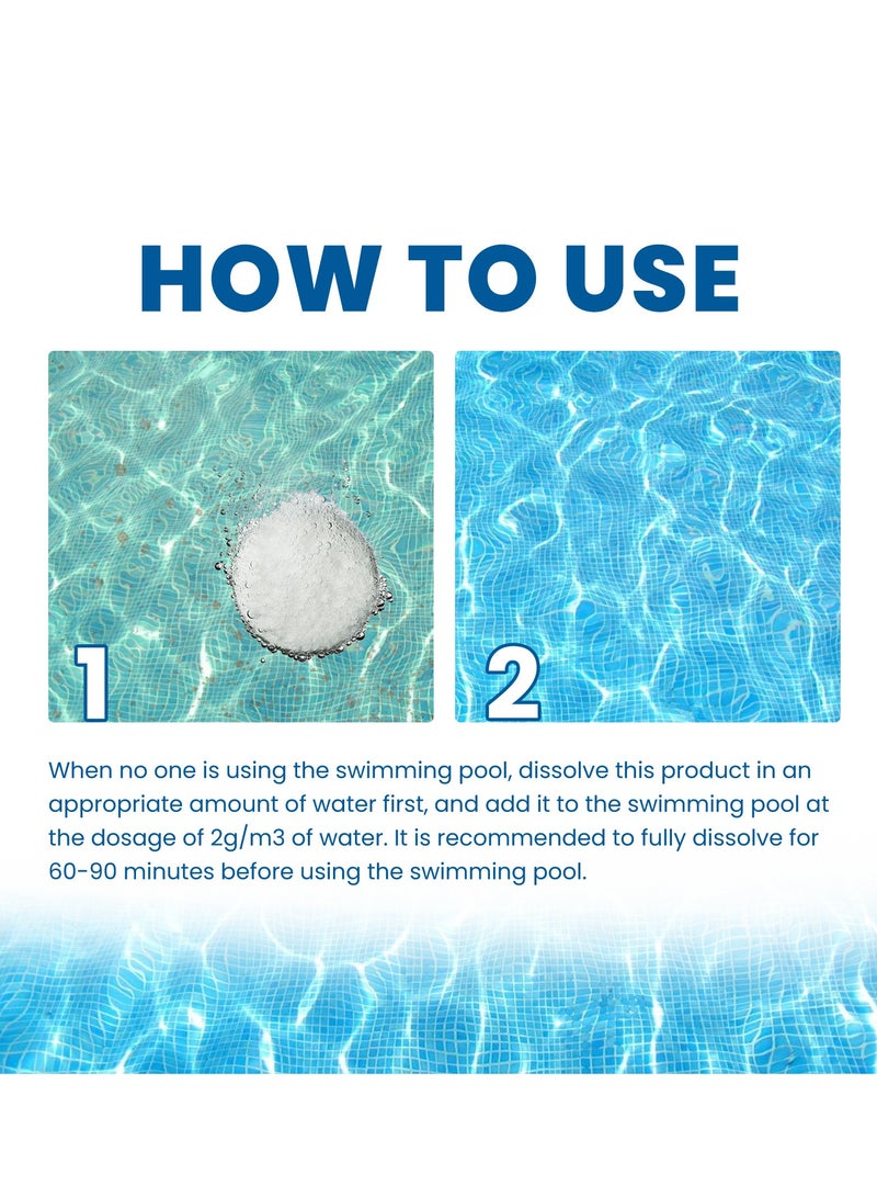 هوزونكس 80G أقراص الكلور متعددة الوظائف ، قرص فوارة لحمام السباحة ، لتطهير حمام السباحة (1 زجاجة قرص) - Image 5