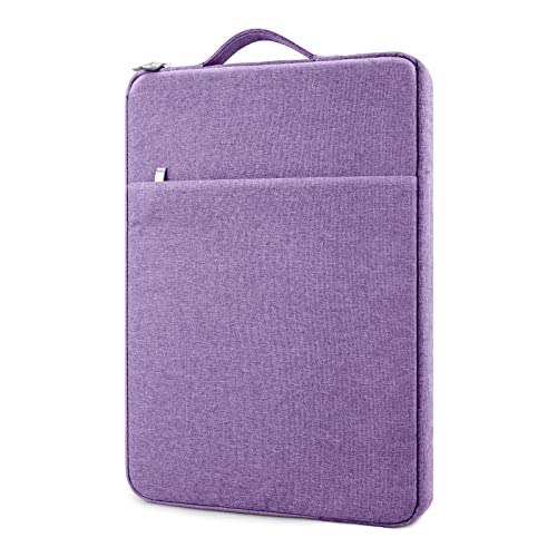 MicaYoung 15 Inch Laptop Sleeve Case Carrying Bag Compatible with MacBook Air 15 inch M4 M3 M2/Pro 15 A1707 A1990, Waterproof Chromebook Cover Computer Zipper Pouch with Handle Pocket, Purple - Image 1