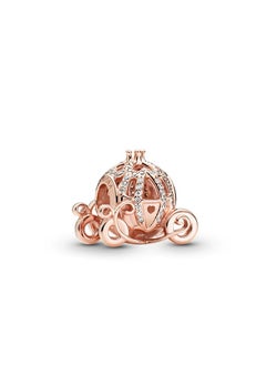 Pandora Violet 14k Rose Gold Plating Disney Cinderella Sparkling Carriage Charm for Pandora Moments Women's Bracelet  - Image 1