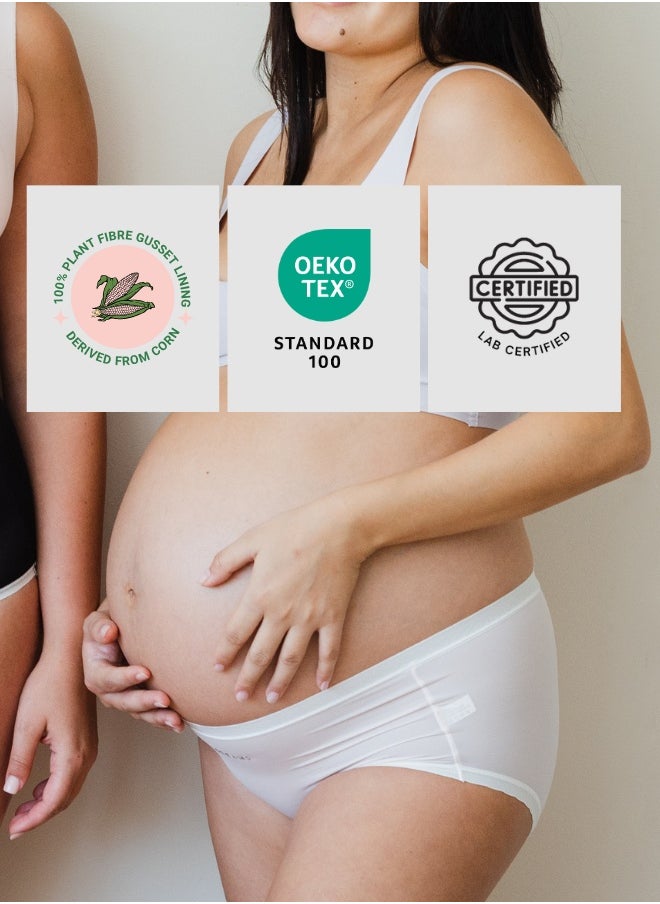 Intimate Queen Corn Bae Maternity Lacy Boy Shorts – Ultra-Soft, No Roll-Ups & Gusset Support, Full Coverage Comfort for Every Trimester (Pack Of 3)  - Image 4