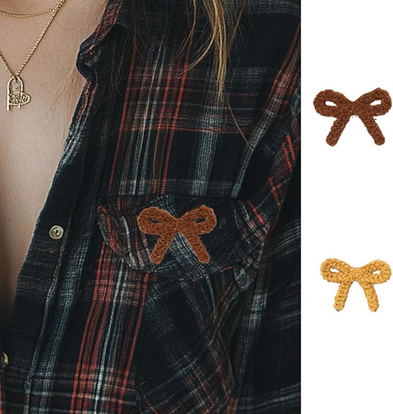 تطريز القوس المعتم للقهوة الداكنة لتصحيح التطبيقات على سترات الملابس - Image 2