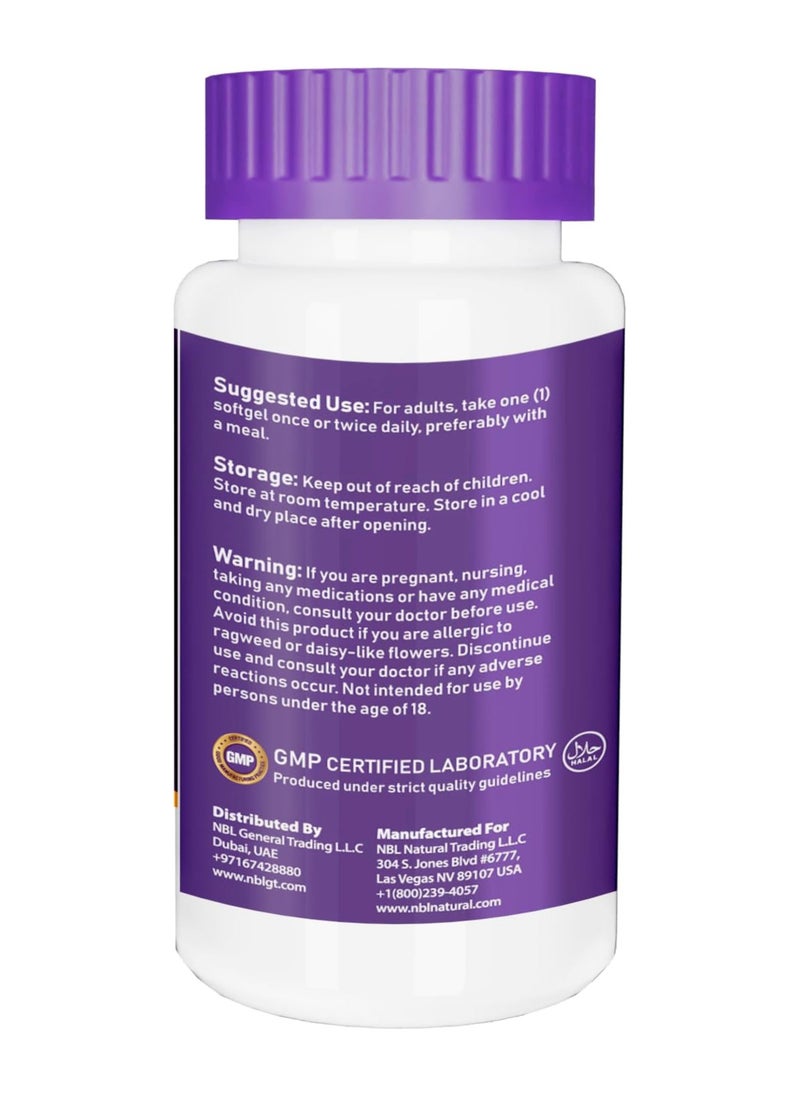 NBL Natural Milk Thistle 1000mg Herbal Supplement, 50 Softgels  - Image 3