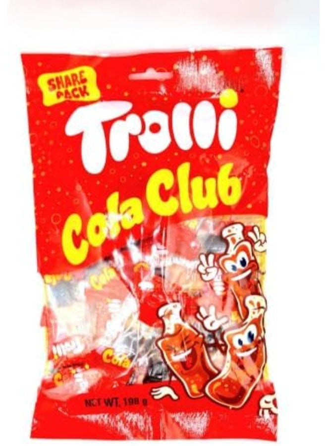 Trolli Club Gummy Candy, Fun Cola-Shaped Gummies, Classic Cola Flavor, 198g Bag - Image 1